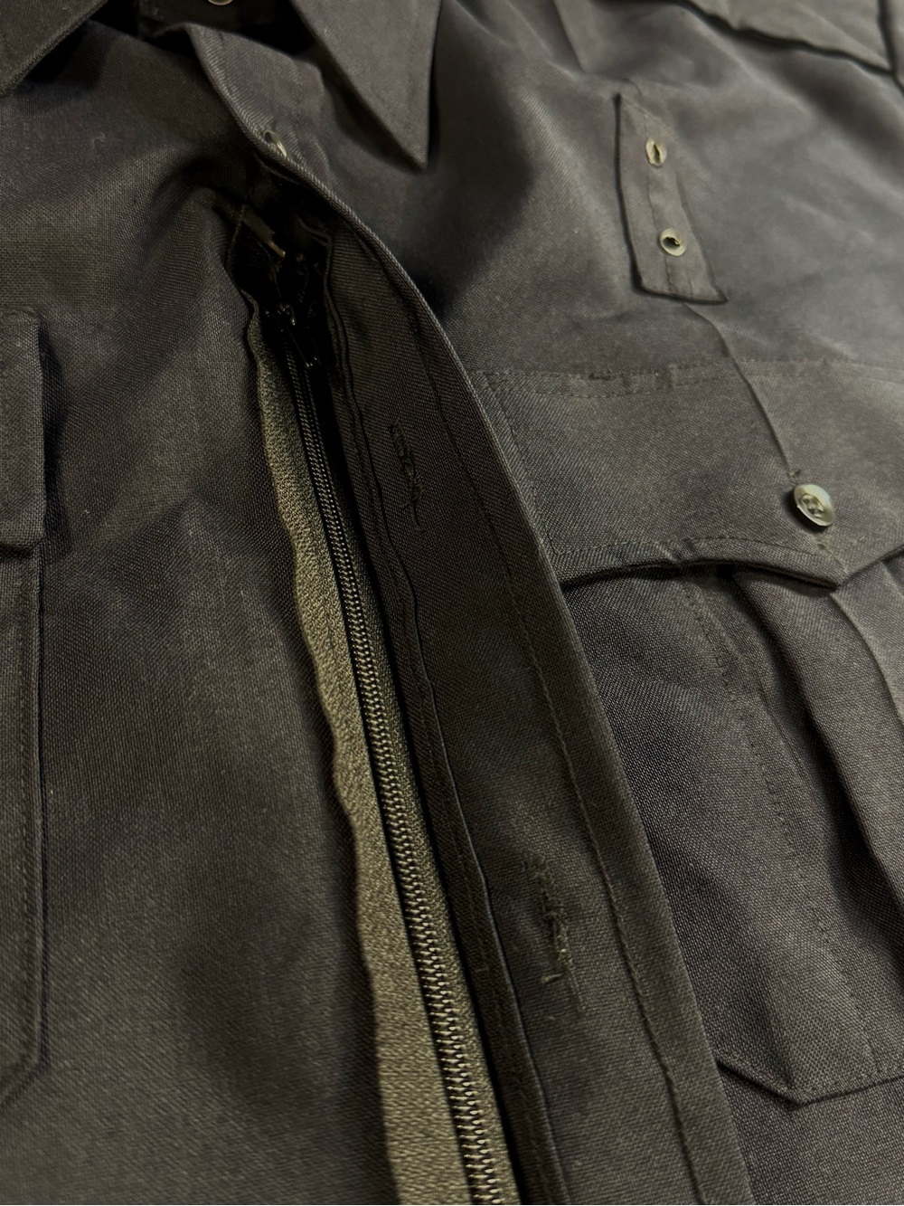Vintage Flying Cross DeLuxe Navy Police Uniform LongSleeve Made in USA 17 ½ x 33 - Picture 3 of 10